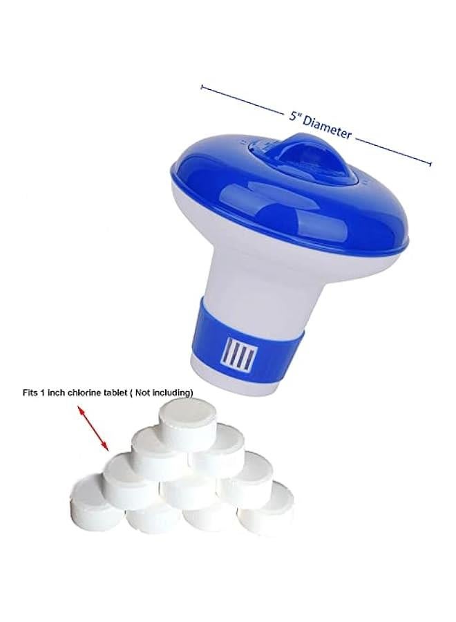 موزع كيماويات صغير عائم للسبا من الكلور/البروم لاقراص مقاس 1 انش، فكرة للسبا وحوض الاستحمام الساخن والنافورة وحمامات السباحة القابلة للنفخ وفوق الارض - Image 2