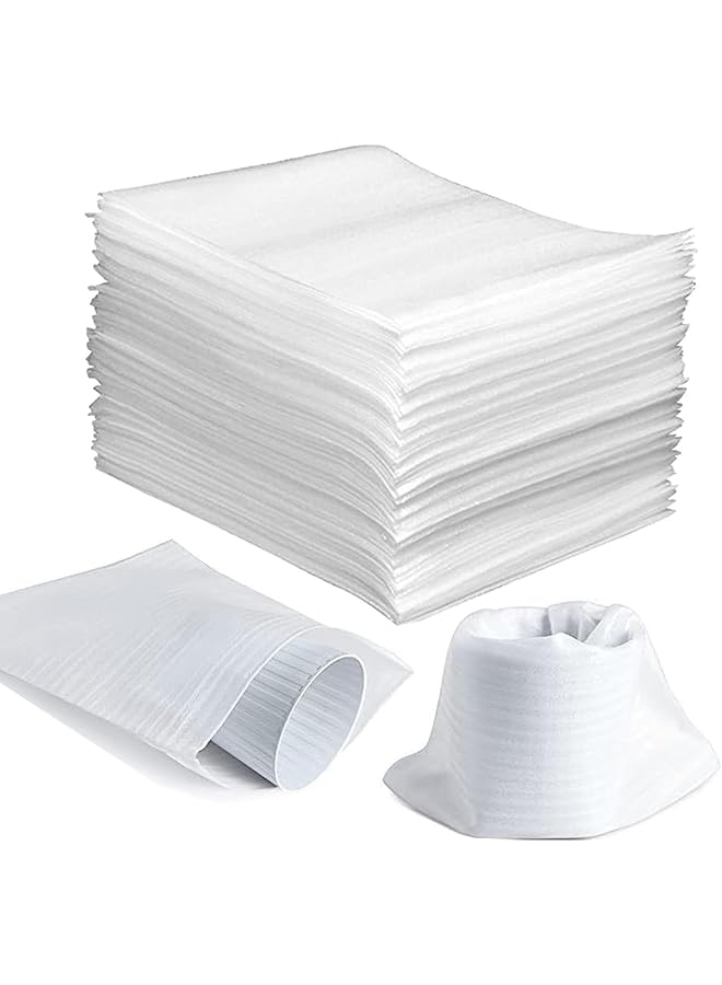 erorex 50 Pack Foam Pouches Cushion Foam Wrap For Moving And Storing 10 Inch X12 Inch Fragile Items Like Mugs Glasses China And Dishes Perfect Packing Supplies  - Image 1