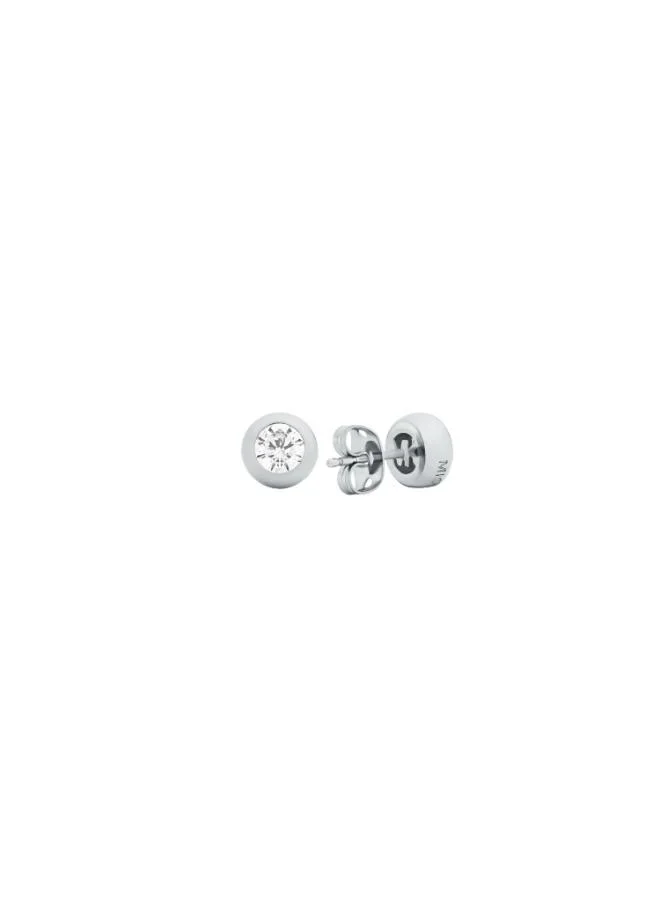 Michael Kors  Michael Kors MK Logo 8mm Silver Cubic Zirconia Ladies Stud Earrings for Women | Best Price UAE