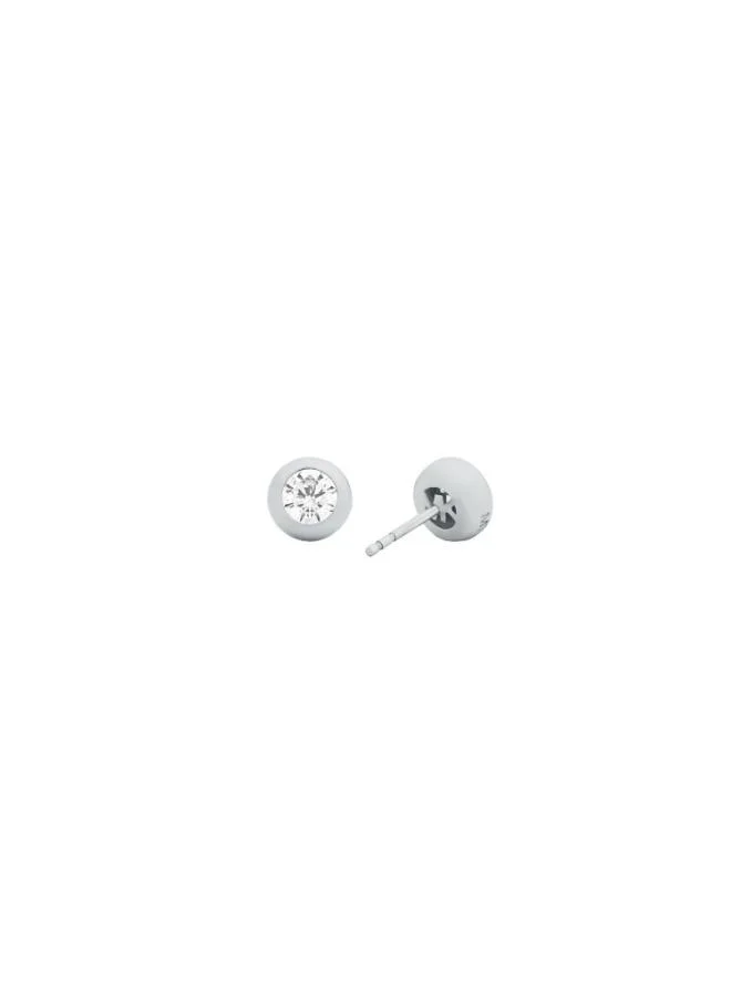 Michael Kors  Michael Kors MK Logo 8mm Silver Cubic Zirconia Ladies Stud Earrings for Women | Best Price UAE