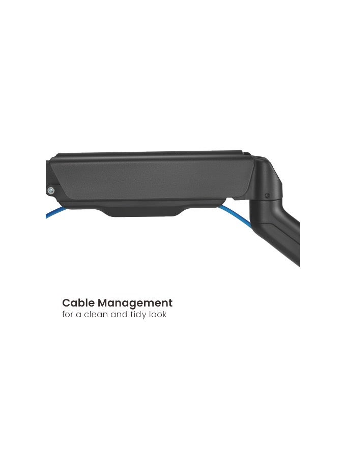 NEWSTAR Spring-Assisted Monitor Wall Mount, Fits 17-32″ Screens, 2-9kg Load, Full Motion Tilt & Swivel ±90°, ±180° Rotation, 450mm Extension, VESA 75x75/100x100, Matte Black - Image 3