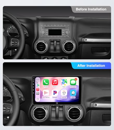 AINAVI 10inch Android Car Radio Stereo for Jeep Wrangler JK 20072018 Dodge Ram 1500 2500 3500 20092012 Grand Cherokee with Carplay Android auto Camera Mirroring Touchscreen GPS Navigation Relacement - Image 3