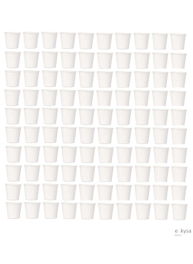 e kysa basics ekysa Basics Paper Disposable Tea/Coffee Cups - 100 ml, Eco-Friendly, Leak-Resistant, for Hot Beverages, White, Pack of 100 - Image 3
