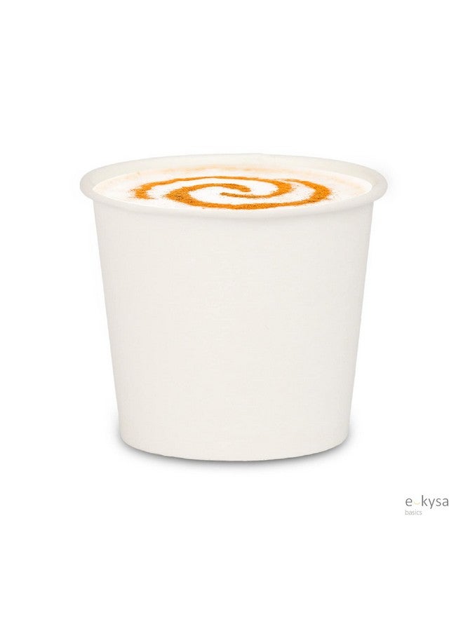 e kysa basics ekysa Basics Paper Disposable Tea/Coffee Cups - 100 ml, Eco-Friendly, Leak-Resistant, for Hot Beverages, White, Pack of 100 - Image 4