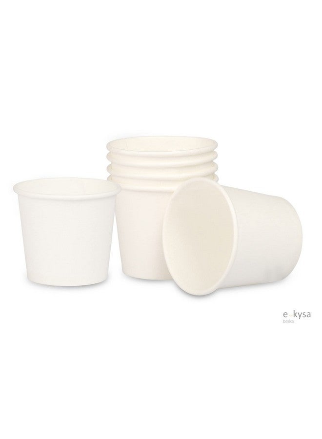 e kysa basics ekysa Basics Paper Disposable Tea/Coffee Cups - 100 ml, Eco-Friendly, Leak-Resistant, for Hot Beverages, White, Pack of 100 - Image 5