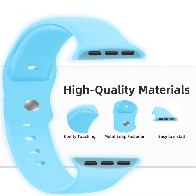 Silicone Glow In The Dark Watch Band For Apple Watch 42mm S10 With Hollow Case Orange - Image 3