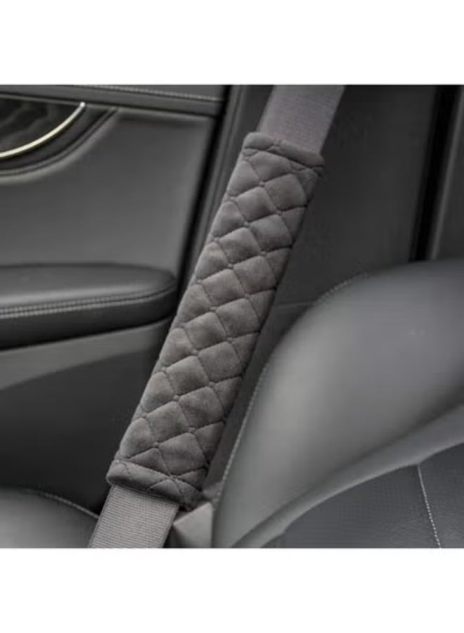 COYO غطاء حزام الأمان الناعم لسيارة 2 قطعة لراحة قيادة أكبر متوافق مع جميع السيارات وحقيبة الظهر باللون الأسود - Image 4