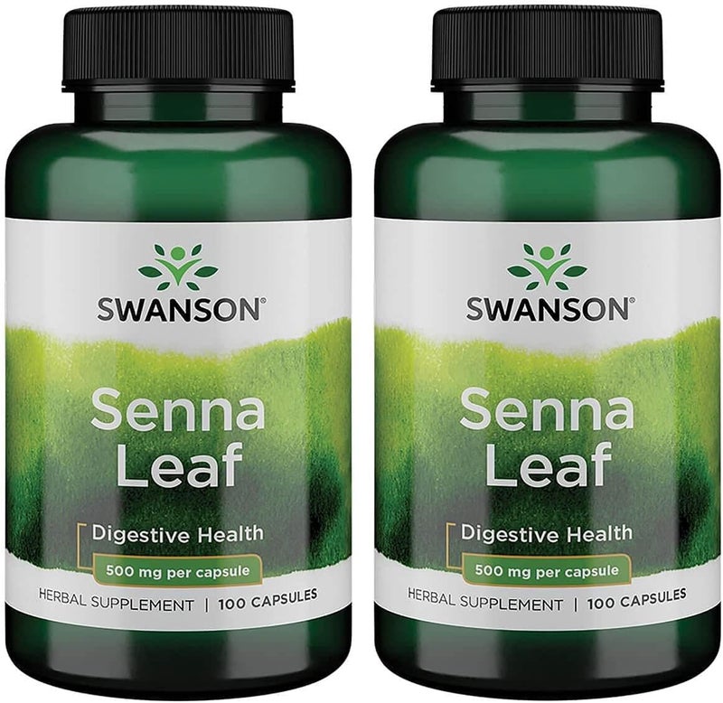 Swanson Senna Leaf 500 Milligrams 100 Capsules (2 Pack)