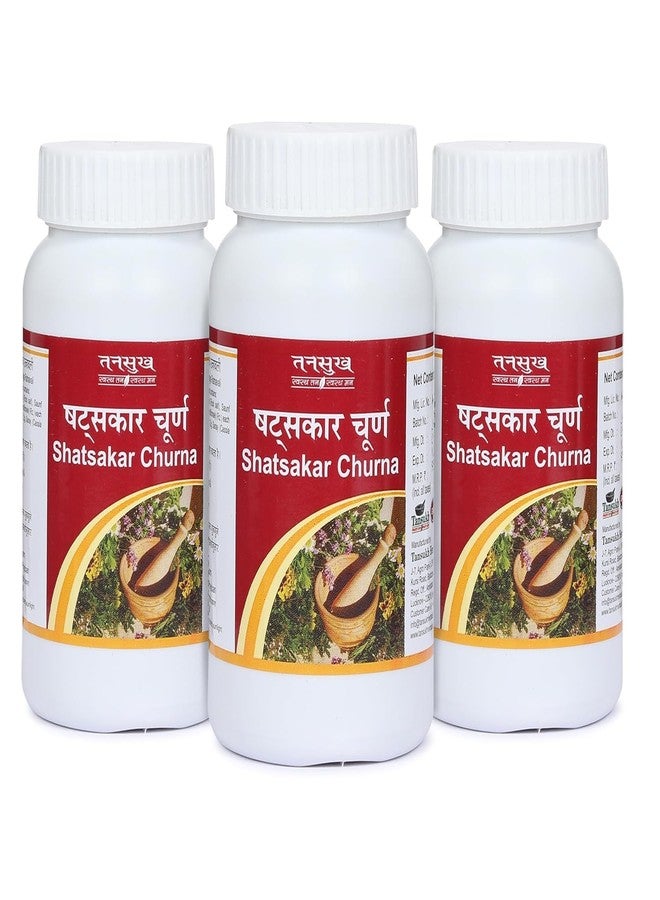 Tansukh Shatsakar Churna Pack of 3 (100g Each) Herbal Digestive Powder with Kala Namak, Sendha Namak, Saunf, Sunthi and Harad Sanay | Supports Digestion and Constipation - Image 1