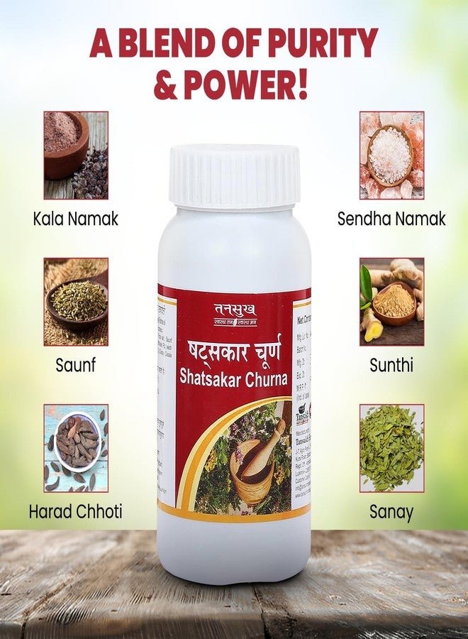 Tansukh Shatsakar Churna Pack of 3 (100g Each) Herbal Digestive Powder with Kala Namak, Sendha Namak, Saunf, Sunthi and Harad Sanay | Supports Digestion and Constipation - Image 3