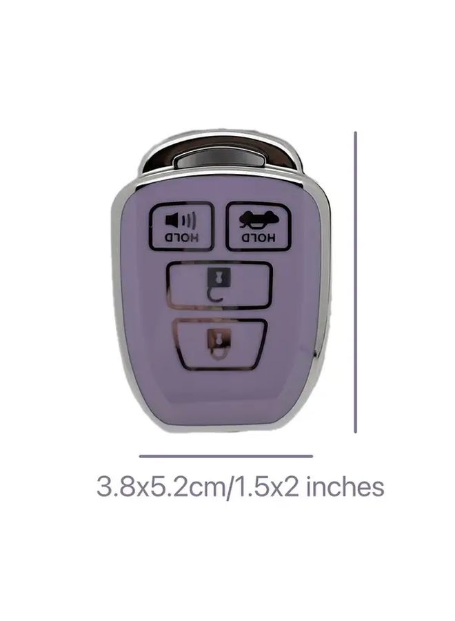 Purple Key Fob Cover Case With Keychain For Toyota Highlander Camry RAV4 Corolla Tacoma - Image 5