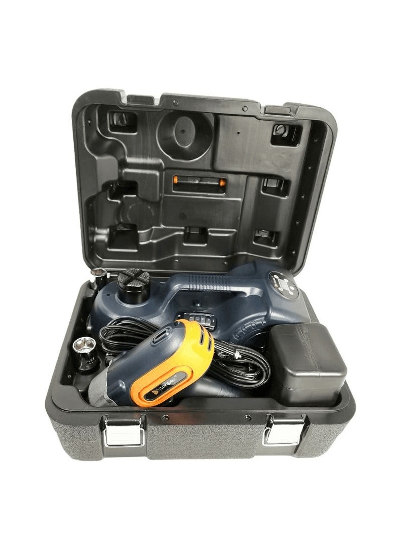 Conpex - CONPEX Floor Jack 6 in 1 Multi-Functional Electric Jack 5 Ton And Electric Impact Wrench Inbuilt Air Compressor Remote Torch Tire Change Kit - Image 1