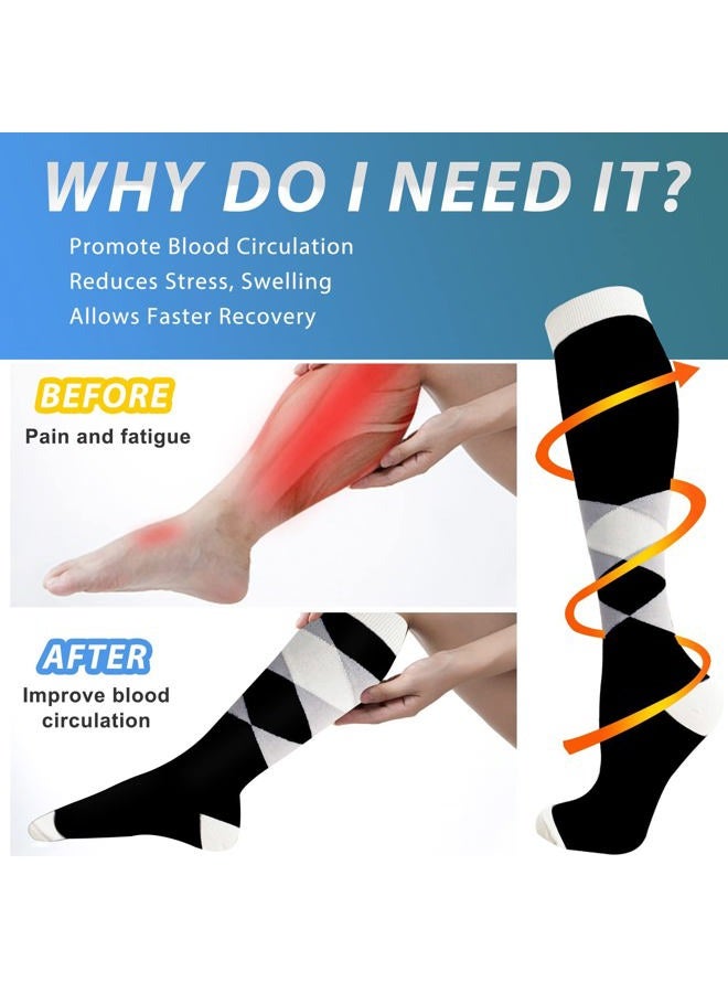 Aoliks Leopard Compression Socks for Women & Men, Support Socks for Travel Cycling Circulation - Image 3