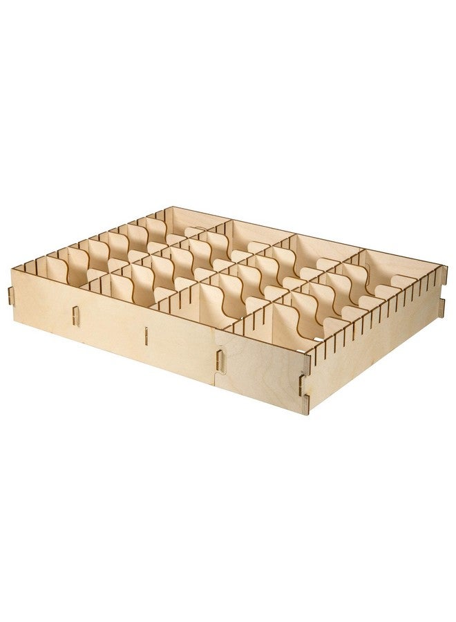 The Broken Token Horizontal Card Organizer for Wooden Artist Case - 4-Row Wood Storage Box with Multiple Adjustable Dividers (Wooden Case Not Included) - Image 1