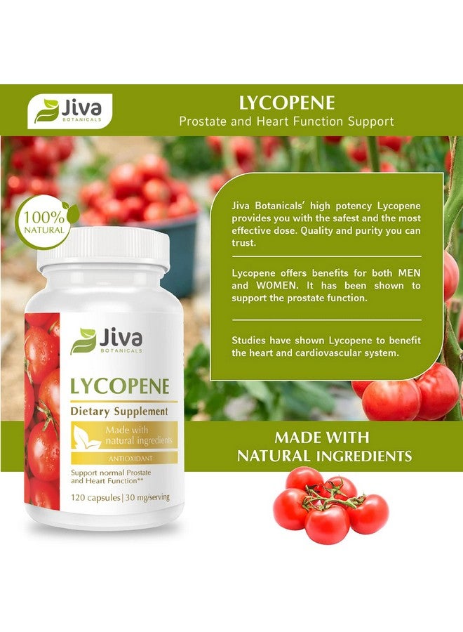 Jiva BOTANICALS Lycopene Supplement 30 Mg Capsulesmade With Tomato Fruit Extract Higher Dosage Than Lycopene 20Mg Support Normal Prostate Health And Normal Heart Function.120 Vegan Capsule - Image 3