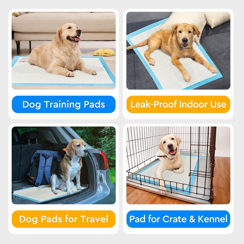ANTIER Pet Urine Pad, Ultra Wide, Waterproof, Deodorizing, Super Absorbent, Durable Design, Large Dog Mat, White (Double Thickening, M(3 Pack x 50 Pcs)) - Image 4