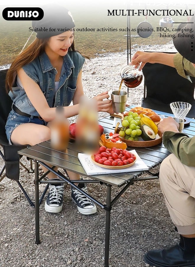 DUNISO Folding Outdoor Camping Chair with Carrying Bag, Lightweight Portable Butterfly Chair with 1 Side Pocket, Multi-Purpose Beach Chair for Fishing, Picnic, BBQ, Hiking Travel, Beach - Image 3