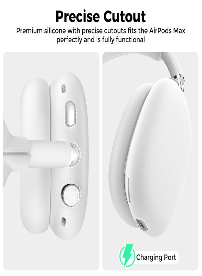 AHASTYLE Silicone Case Cover for AirPods Max Headphones (USB-C/Lightning)(2024/2020) [4 in 1] Anti-Scratch Ear Pad Cover/Ear Cups Cover/Headband Pad/Headband Cover Accessories for Apple AirPods Max - Image 4