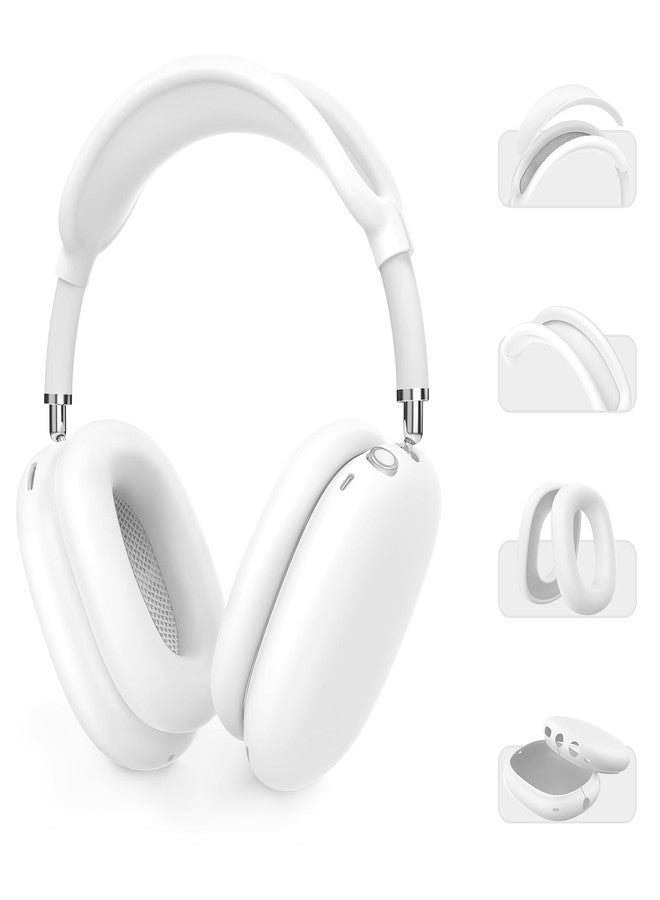 AHASTYLE Silicone Case Cover for AirPods Max Headphones (USB-C/Lightning)(2024/2020) [4 in 1] Anti-Scratch Ear Pad Cover/Ear Cups Cover/Headband Pad/Headband Cover Accessories for Apple AirPods Max - Image 1