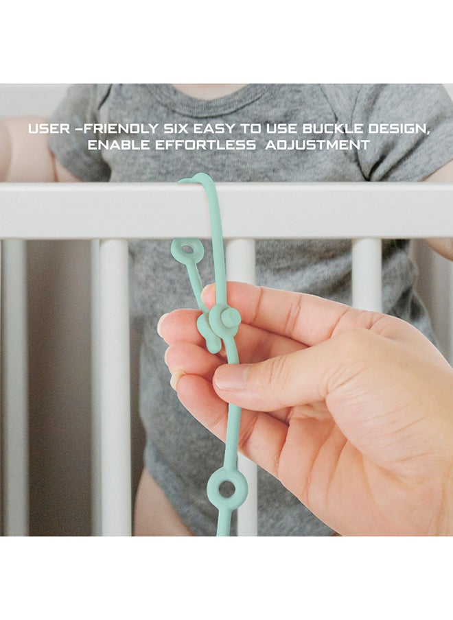 neobreez Food Grade  Silicone Toy Safety Strap For Strollers, Buggy, Pushchair, Pram, Carseat, High-Chair|Adjustable Baby Toddler Toy, Pacifier, Bottle, Cribs, Teether Holder|Toy Safety Belt(Pack of 2)  - Image 4