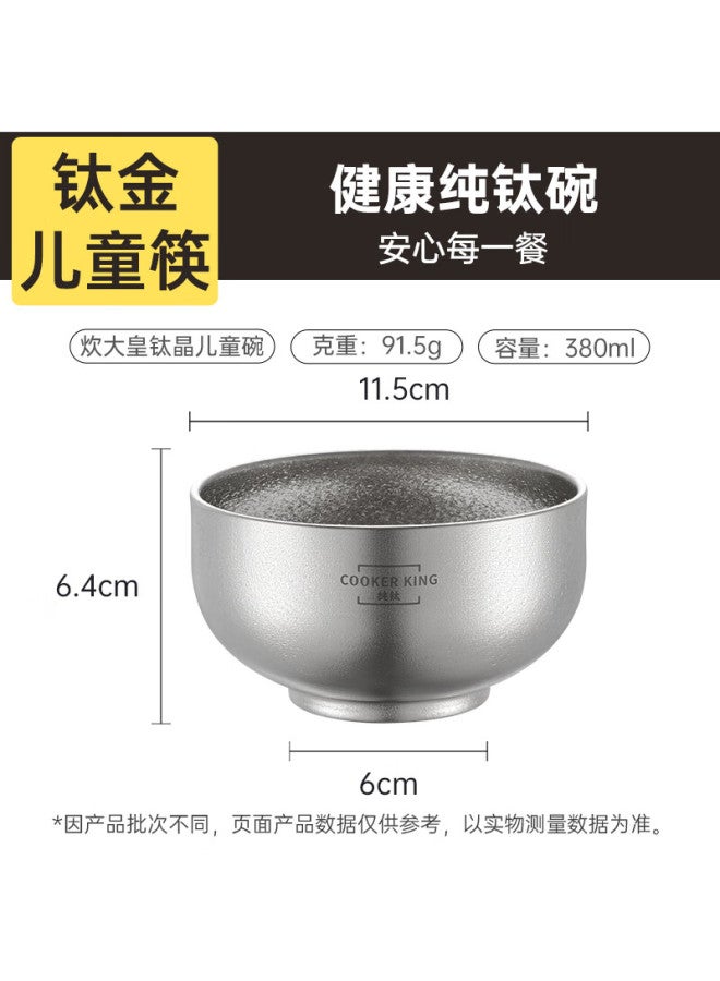 Cooker King Pure Titanium Bowl, Thick Household Use, Baby And Children Specific, Heat-resistant, Shatterproof, Healthy Rice Bowl