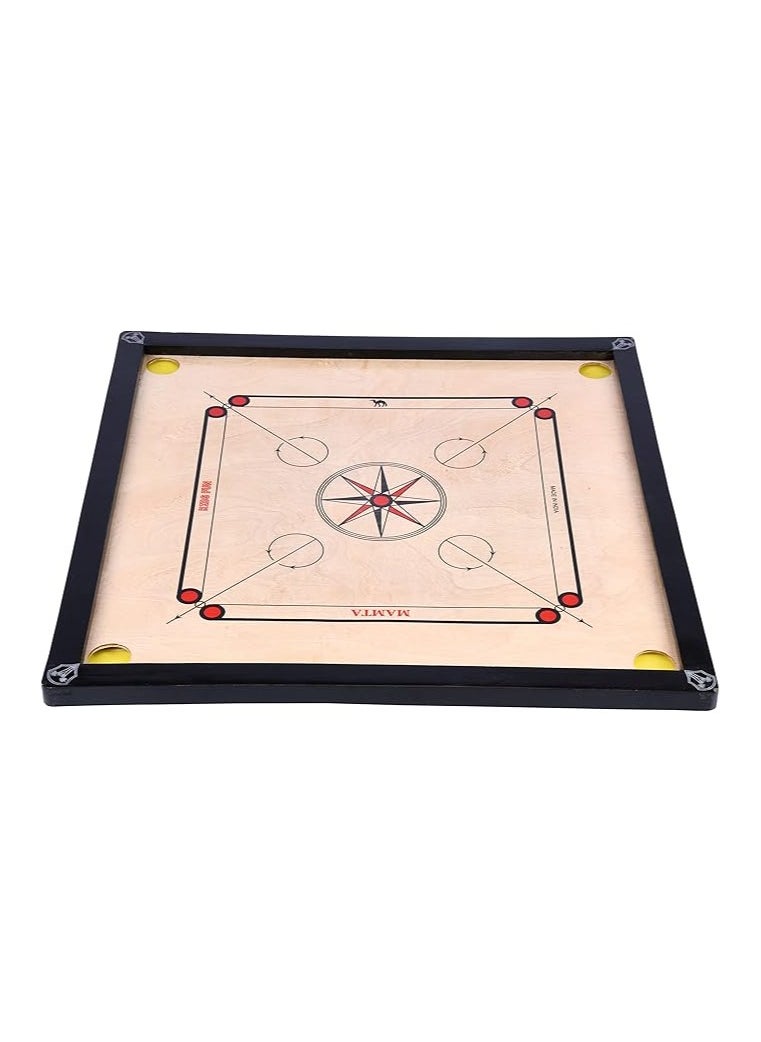 AL BADER - Carrom Board Game with Coins and Striker, Available in Multiple Sizes, High-Quality Wooden Indian Craftsmanship - Image 1