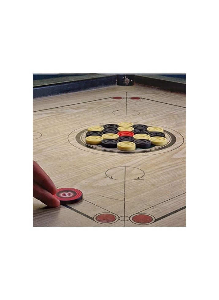 AL BADER - Carrom Board Game with Coins and Striker, Available in Multiple Sizes, High-Quality Wooden Indian Craftsmanship - Image 1