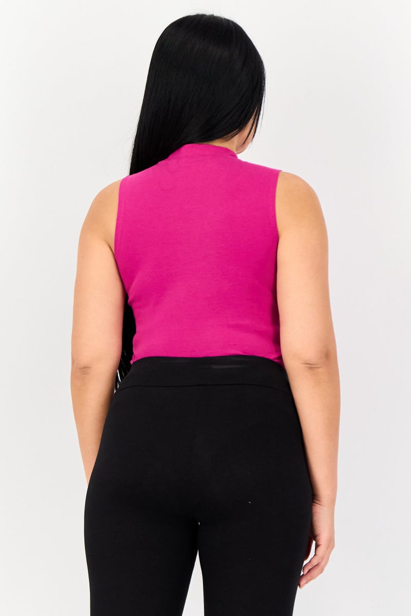 FILA بدلة رياضية نسائية بدون أكمام مناسبة، وردي - Image 3