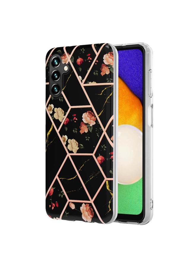 erorex Case For Samsung Galaxy A34 5G Splicing Marble Flower IMD TPU Phone Case - Image 1
