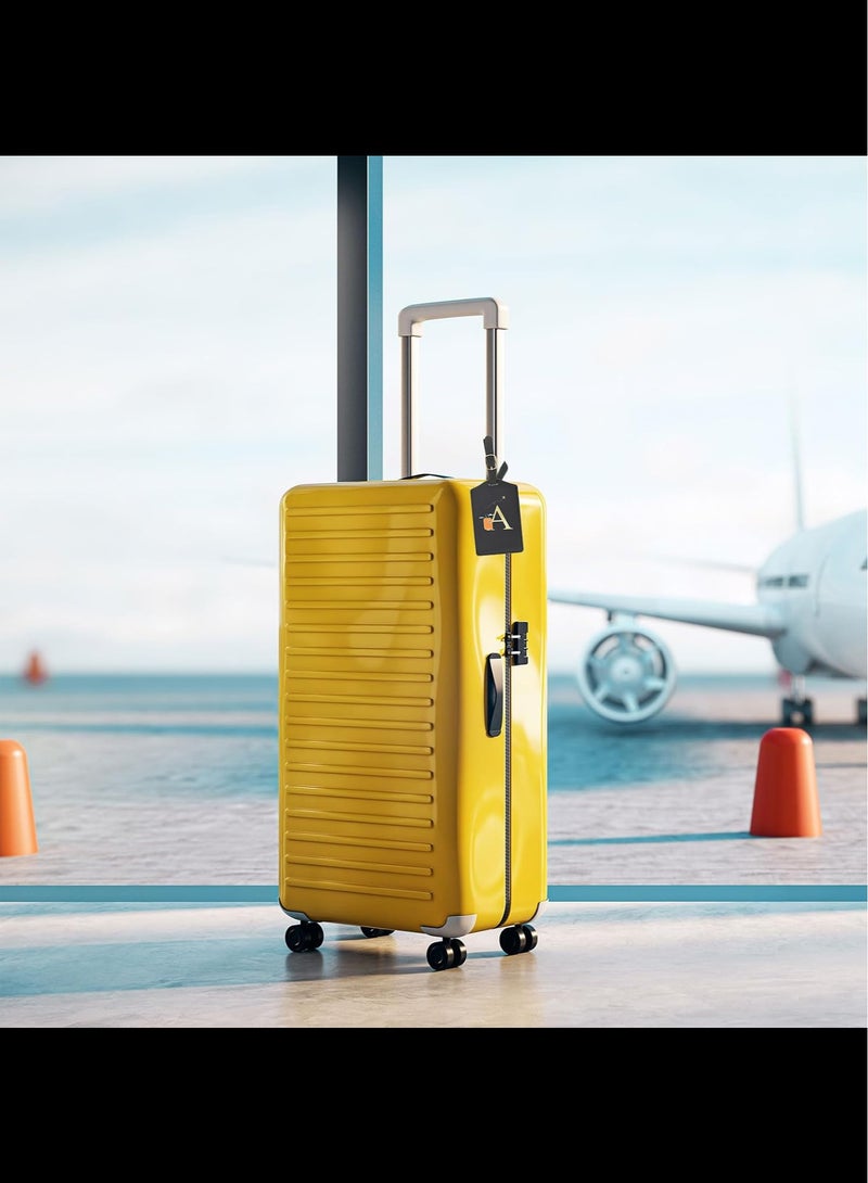 2 Pcs Luggage Tag PU Leather for Suitcase Baggage Handbag Travel Bag Label Suitcase Tag Suitcase Label Tag w. Name Card & Privacy Cover (A)  - Image 4