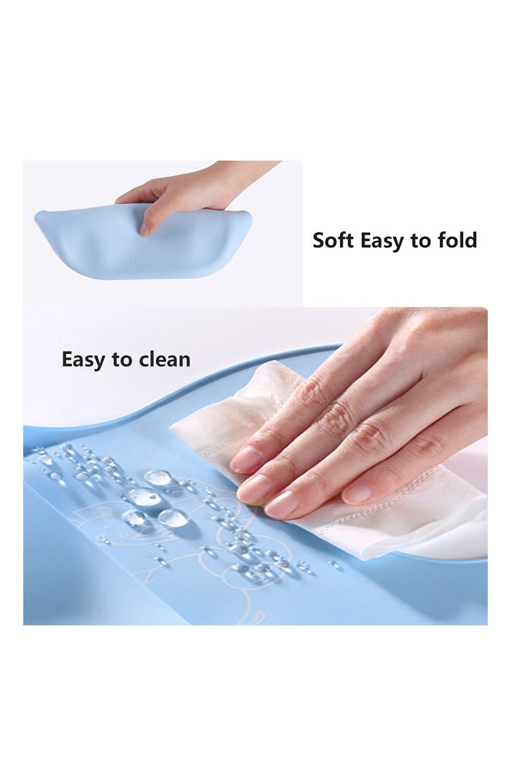 KUAZIVI 3PCS Silicone Baby Bibs Unisex Soft Adjustable Fit Waterproof Feeding Bibs - Image 2