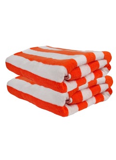 Bliss Casa 2-Pieces Oversized Beach Towels Extra Large 100% Cotton Summer Pool Cabana Stripe Highly Absorbent And Soft Towel  - Image 2
