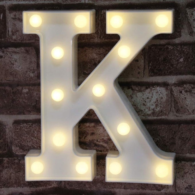 LED MARQUEE LETTER LIGHTS SIGN LIGHT UP ALPHABET LETTER FOR HOME PARTY WEDDING DECORATION K