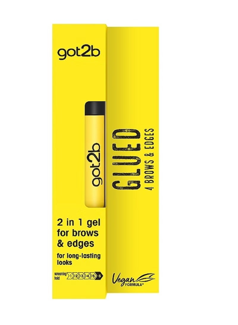 got2b Glued for Brows & Edges 2 in 1 Wand Eyebrow Gel, 72hr Hold, No White Residue or Stickness, Vegan, Silicone Free, Alcohol Free, 16 ml - Image 1