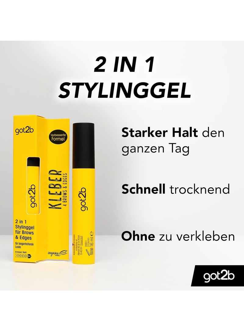 got2b Glued for Brows & Edges 2 in 1 Wand Eyebrow Gel, 72hr Hold, No White Residue or Stickness, Vegan, Silicone Free, Alcohol Free, 16 ml - Image 2