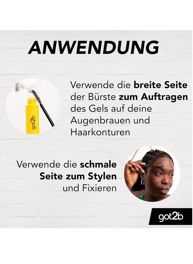 got2b Glued for Brows & Edges 2 in 1 Wand Eyebrow Gel, 72hr Hold, No White Residue or Stickness, Vegan, Silicone Free, Alcohol Free, 16 ml - Image 3