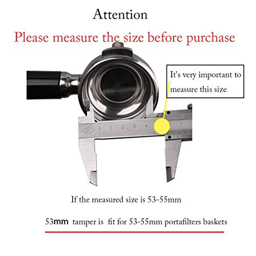 omgogo Stainless Steel Coffee Tamper 53mm Barista Espresso Base Coffee Bean Press - Image 3