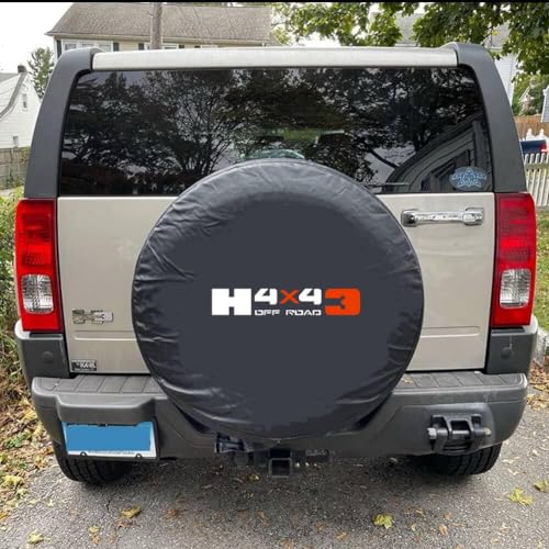 Aolowewin for Jeep SUVs, Hummer H3 Spare Tire Cover, Spare Wheel Cover, Waterproof Dustproof Back Tire Protector (L Size: (H3 3.5L or 3.7L) 265/70R16) - Image 3