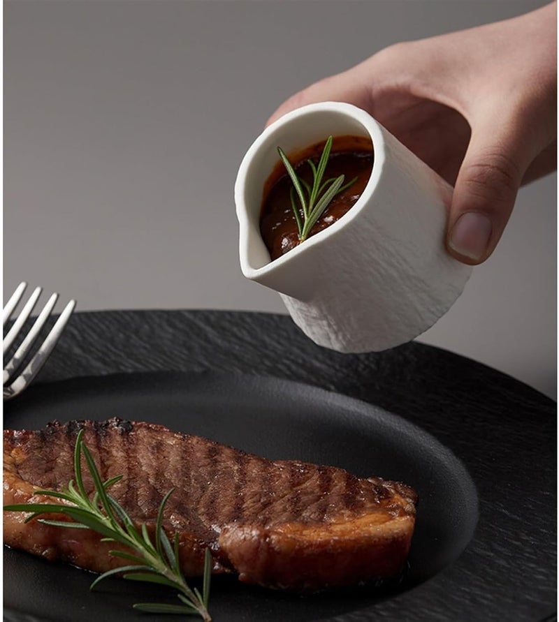 Milk Jug Gravy Boat Water Cup Pitcher Creamer Coffee Sugar Sauce Ceramic Small Steak Salad Dipping Dish Jar - Image 5