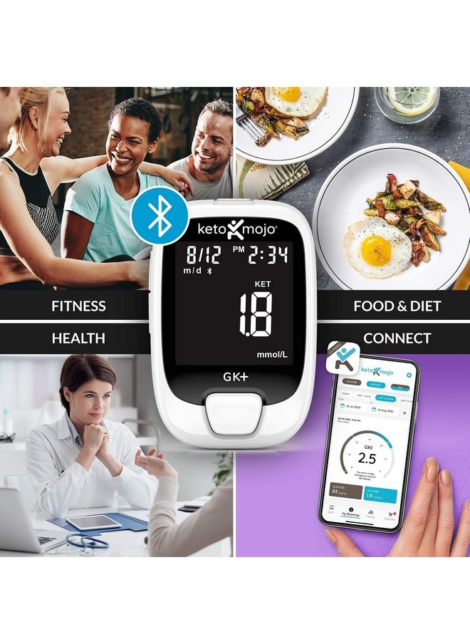 Keto-Mojo KETO-MOJO GK+ Bluetooth Glucose & Ketone Testing Kit + Free APP for Ketosis & Diabetes Management. 20 Blood Test Strips (10 Each), Meter, 20 Lancets, Lancing Device, and Control Solutions  - Image 5