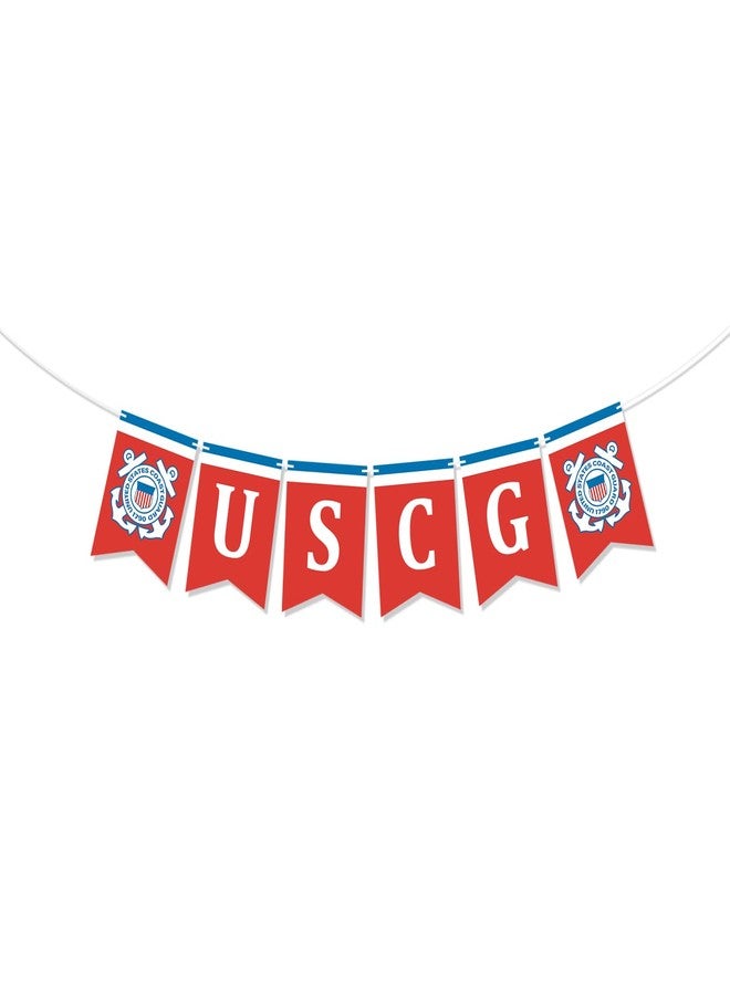 DodelyGz Military USCG Banner,US Coast Guard Graduation Parties, Retirement, Welcome Home & Birthdays Party Decoration Supplies - Image 2
