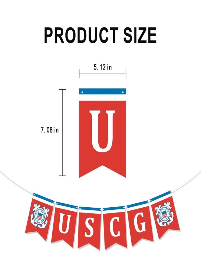 DodelyGz Military USCG Banner,US Coast Guard Graduation Parties, Retirement, Welcome Home & Birthdays Party Decoration Supplies - Image 4