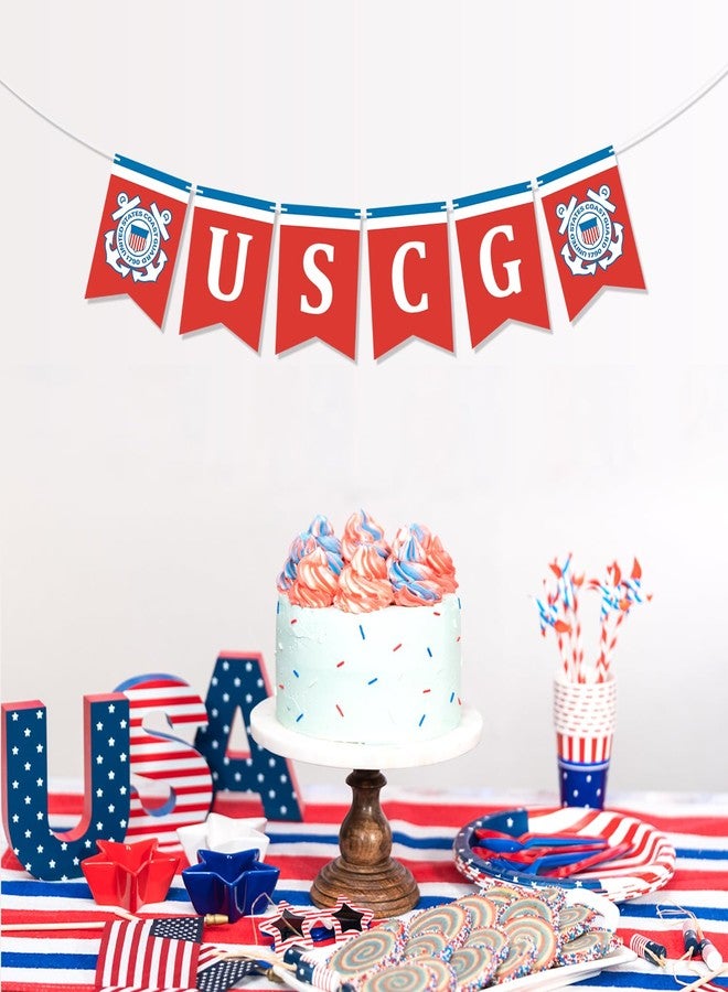 DodelyGz Military USCG Banner,US Coast Guard Graduation Parties, Retirement, Welcome Home & Birthdays Party Decoration Supplies - Image 3