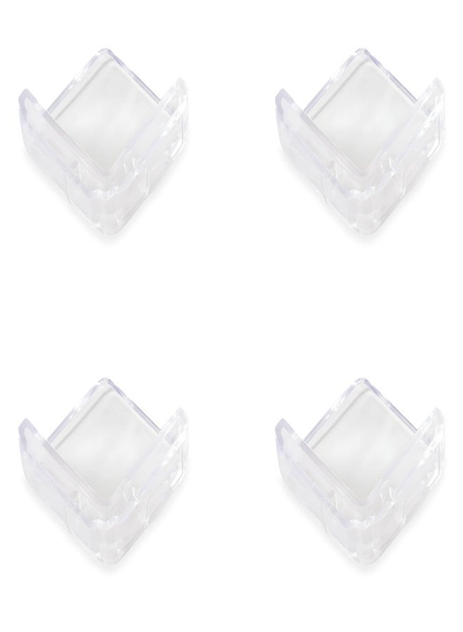 بيمبيكا واقي زوايا أمان الأطفال من بيمبيكا، واقيات حواف وزوايا شفافة على شكل حرف L لحماية الأطفال من الحواف الحادة - (4 قطع) (مربع على شكل حرف L) - Image 1