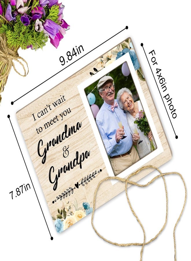 Itsoly Baby Announcement Gifts Grandparents Frame, Grandma Grandpa Sonogram Picture Frame, Soon To Be Grandma, Pregnancy Announcement, Baby Photo Frame, Baby Keepsake Frame, 4x6 Photo12P074 - Image 2