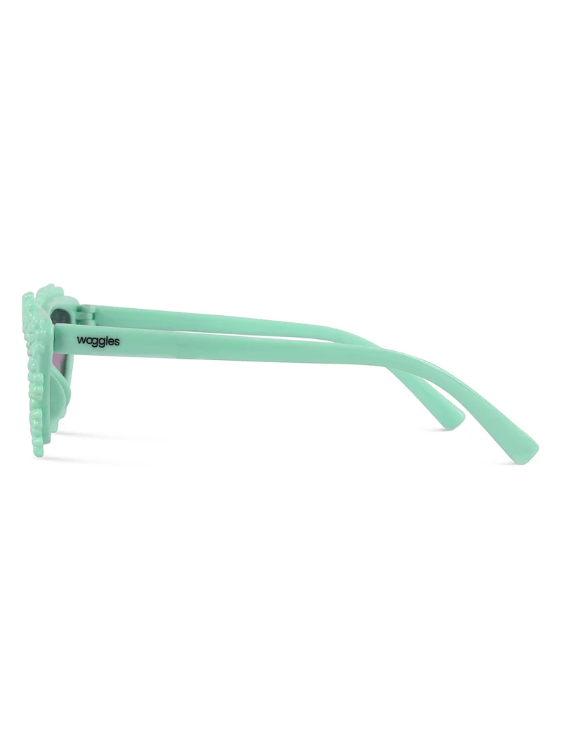 Woggles Stylish Green Polarized Cateye Kids Sunglasses