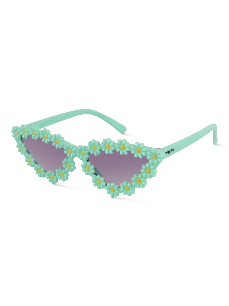 Woggles Stylish Green Polarized Cateye Kids Sunglasses