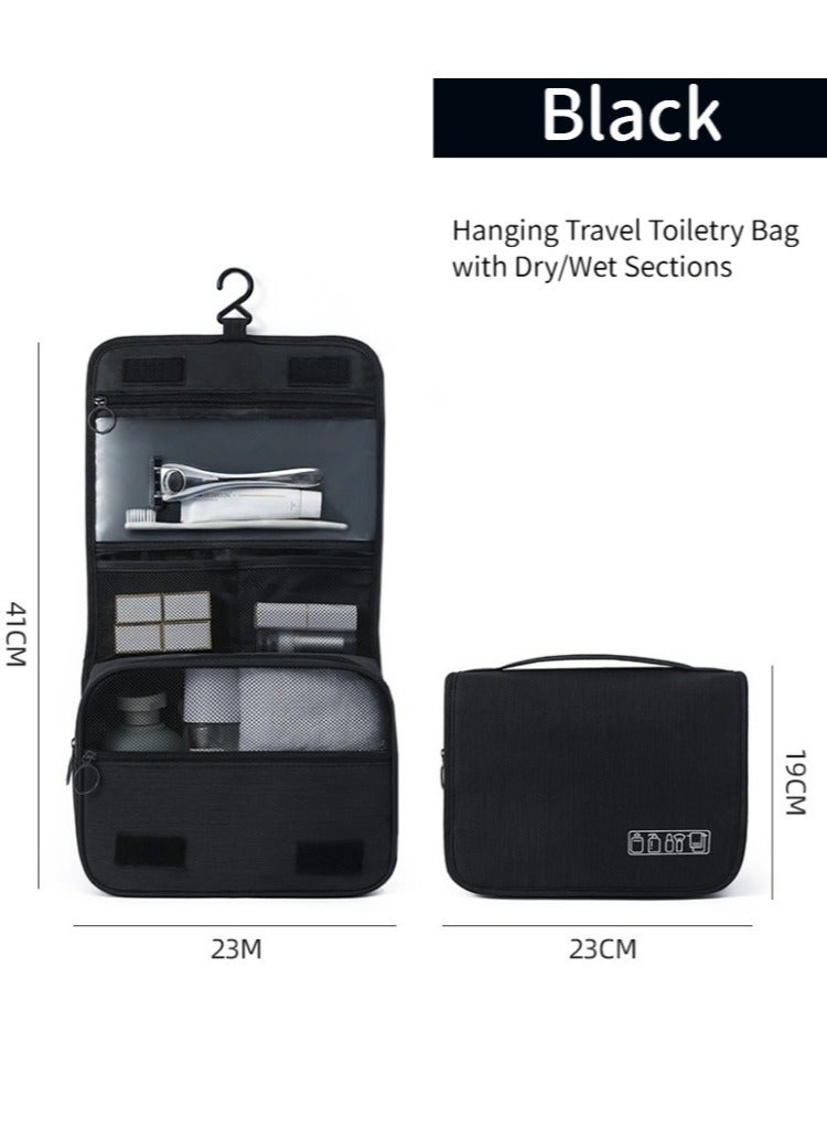 Hanging Water-Resistant Compartment Travel Toiletry Bag - Image 1