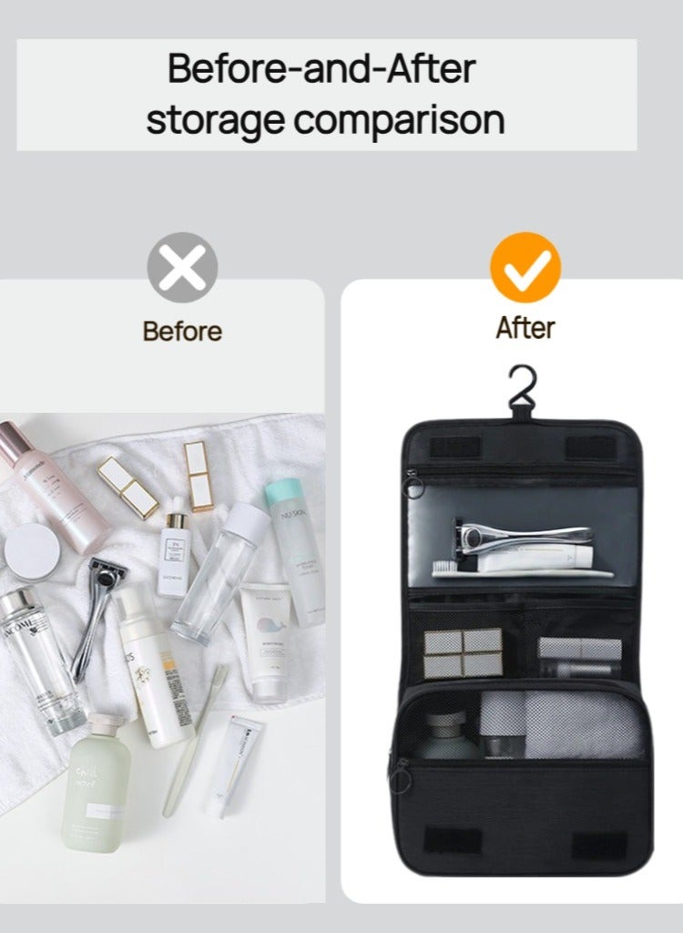 Hanging Water-Resistant Compartment Travel Toiletry Bag - Image 2