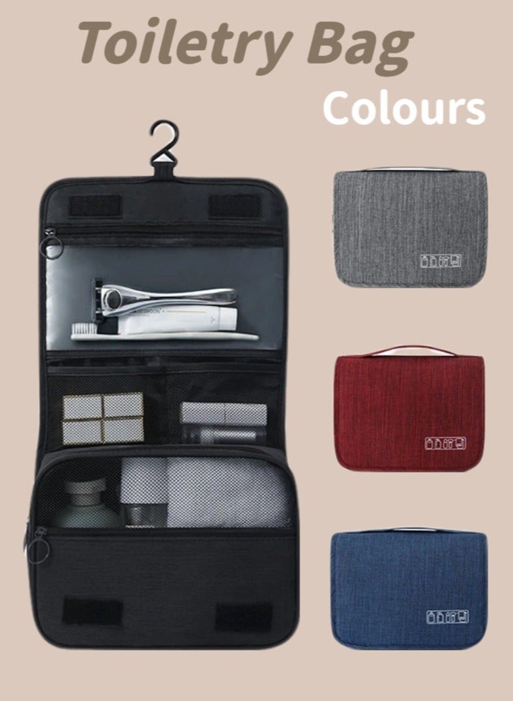 Hanging Water-Resistant Compartment Travel Toiletry Bag - Image 4